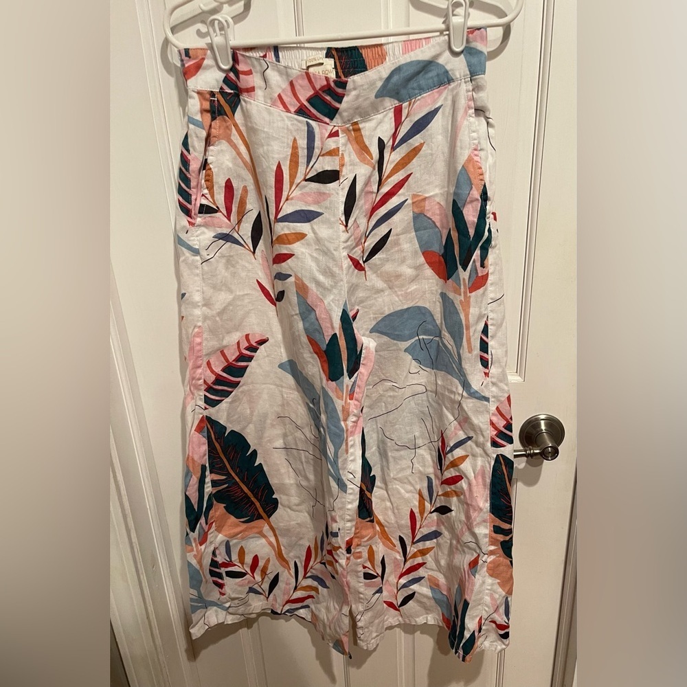Cynthia Rowley 100% Linen Pants Size M Resort Wear
